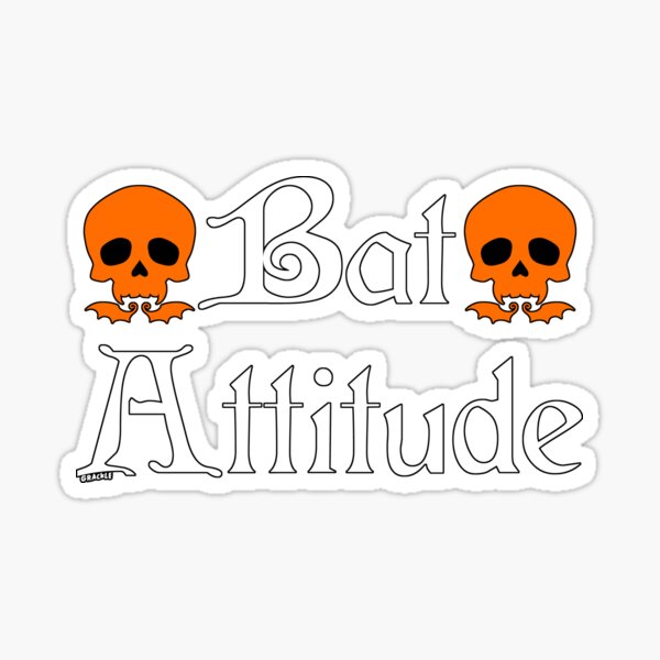 Item preview, Attitude de chauve-souris (version orange) designed and sold by JanGrackle.