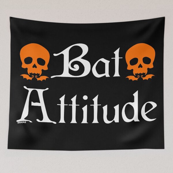 Item preview, Bat Attitude (Orange Version) designed and sold by JanGrackle.