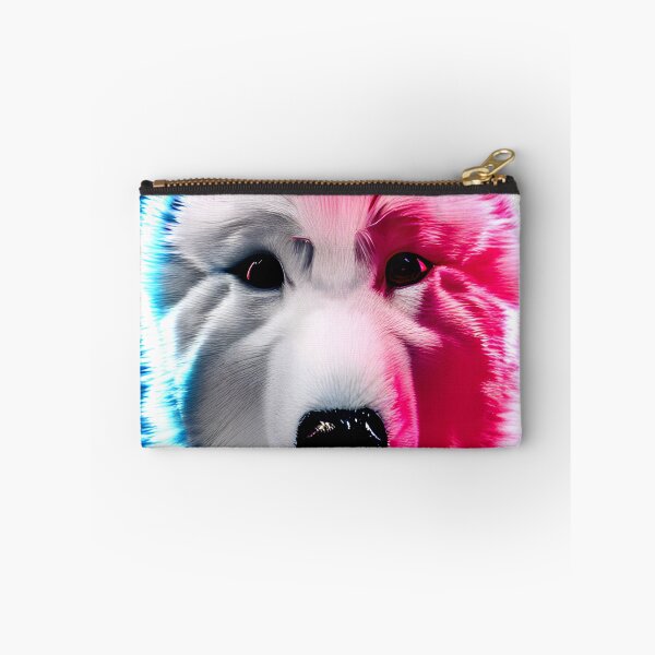 Item preview, White Samoyed dog portrait - neon light #31 designed and sold by supeart.