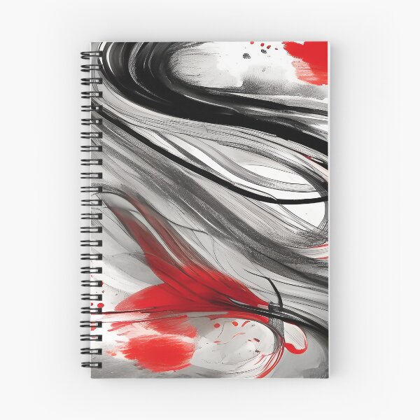 Item preview, Painted whisps and swirls with a mix of Black, Red, Grey in Water designed and sold by deniselynnimage.