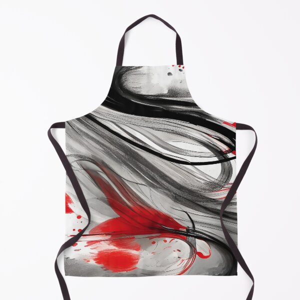 Item preview, Painted whisps and swirls with a mix of Black, Red, Grey in Water designed and sold by deniselynnimage.