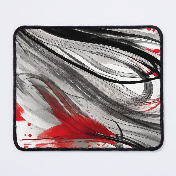 Item preview, Painted whisps and swirls with a mix of Black, Red, Grey in Water designed and sold by deniselynnimage.