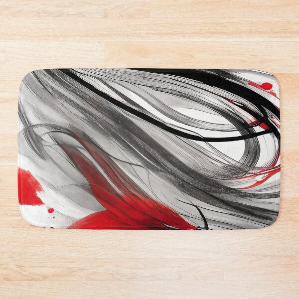 Item preview, Painted whisps and swirls with a mix of Black, Red, Grey in Water designed and sold by deniselynnimage.