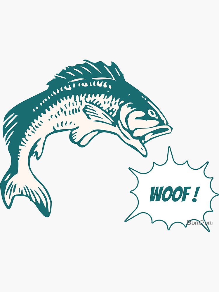 Aperçu 3 sur 3. Sticker avec l'œuvre Poisson bizarre créée et vendue par BomPom.