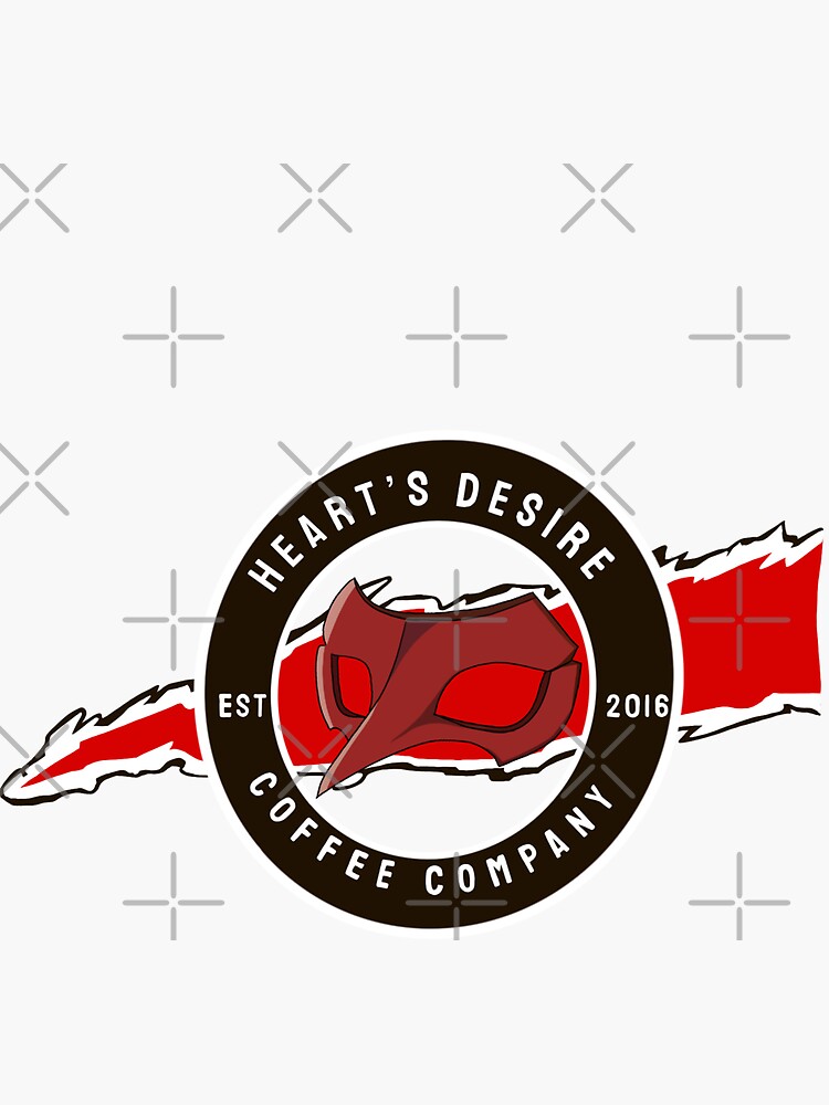 "Heart’s Desire Coffee Crow Persona 5" Sticker for Sale by HHGizmo