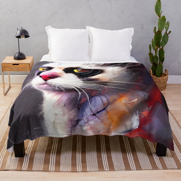 Item preview, cat in mask painting #15 designed and sold by supeart.