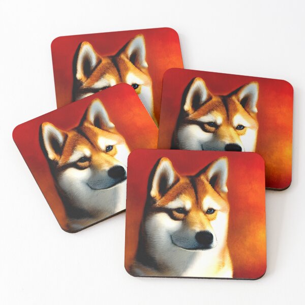 Item preview, Shiba Inu portrait - dog art painting #44 designed and sold by supeart.