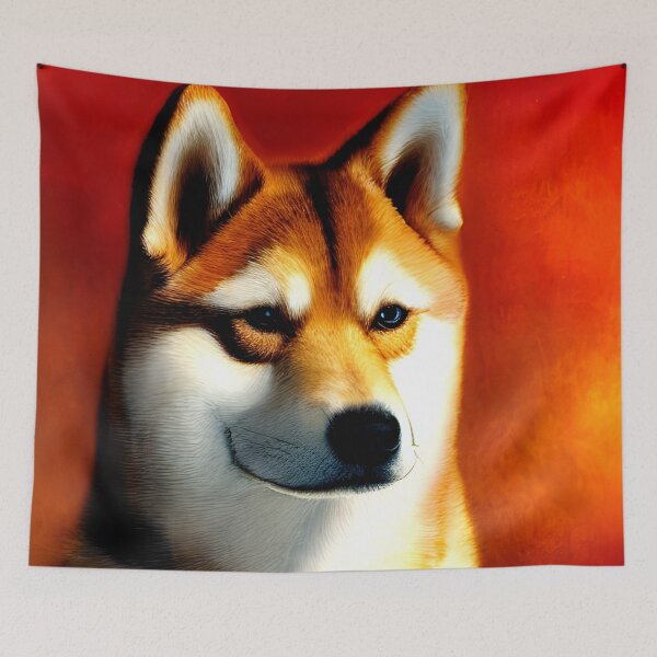 Item preview, Shiba Inu portrait - dog art painting #44 designed and sold by supeart.