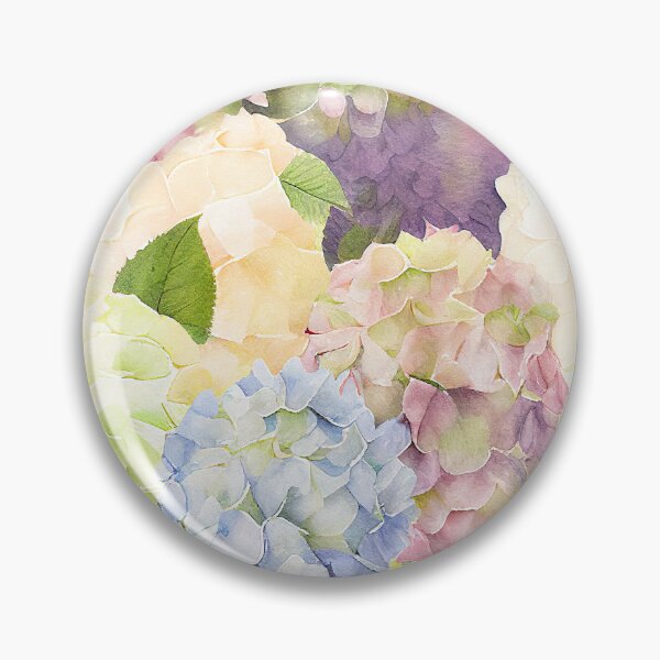 Item preview, Pastel Watercolor Hydrangeas designed and sold by cardinalhill.