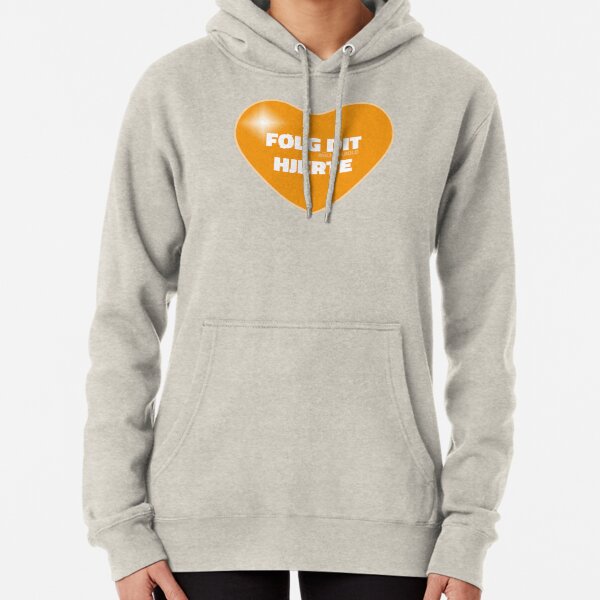 Følg dit hjerte (Orange) Pullover Hoodie