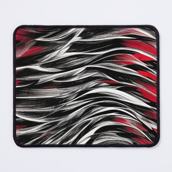 Item preview, Red and Black Rolling Hills and Valleys Abstract Illustration designed and sold by deniselynnimage.