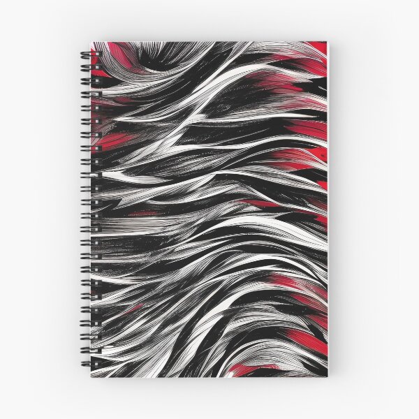 Item preview, Red and Black Rolling Hills and Valleys Abstract Illustration designed and sold by deniselynnimage.