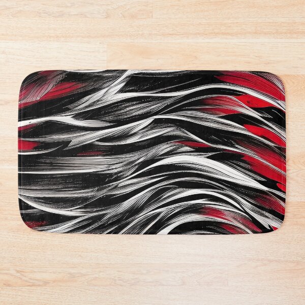 Item preview, Red and Black Rolling Hills and Valleys Abstract Illustration designed and sold by deniselynnimage.