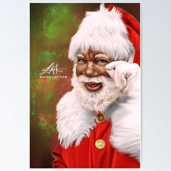Black Santa Poster