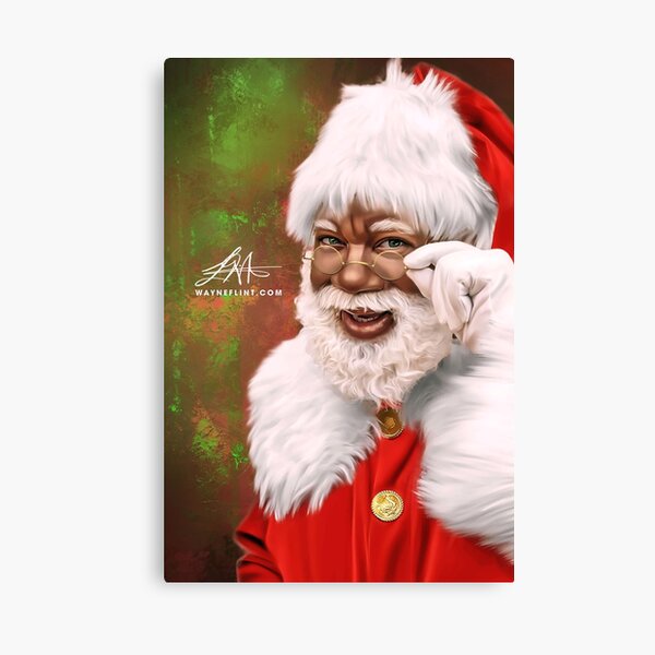 Black Santa Canvas Print