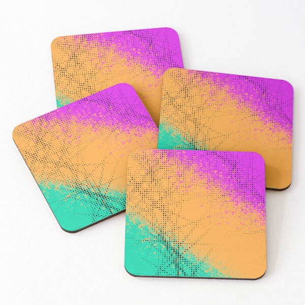 Aperçu de l'œuvre Abstrait Dégradé Demi-teinte Violet Orange Vert Éclaboussures De Peinture créée et vendue par that5280lady.