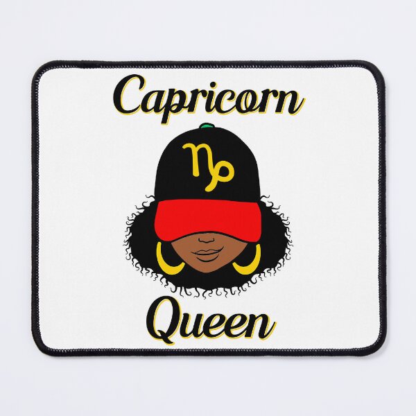 Item preview, Capricorn Queen Ebony Women In Cap Zodiac designed and sold by R&BApparel.