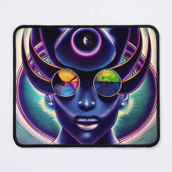 Item preview, Soul Brother Soup - Psychedelic African Space Traveler - Alex Grey Inspired Artwork designed and sold by jjwalters.