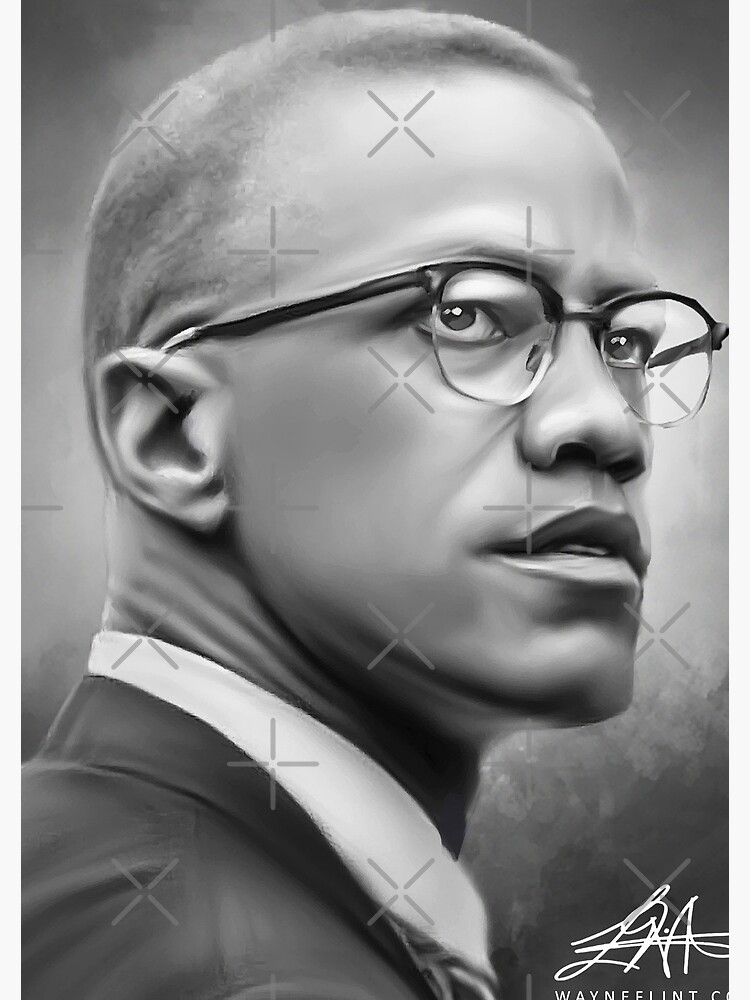 Artwork view, Digital Malcolm X designed and sold by wayneflint