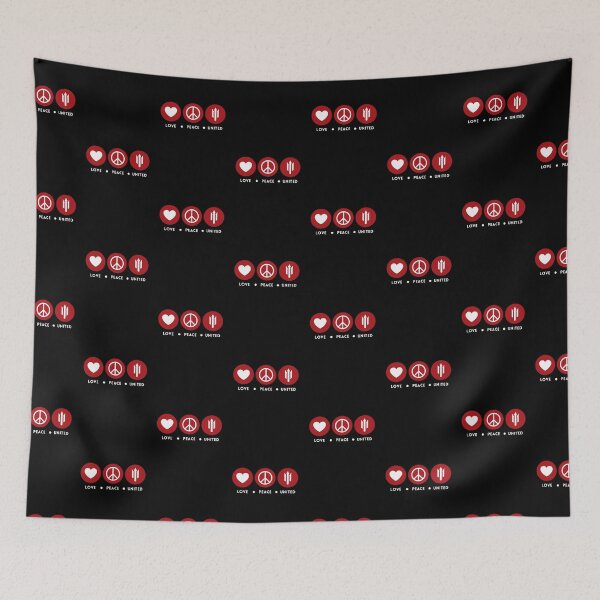 Item preview, Love, Peace, United (Red White) designed and sold by supermanc.