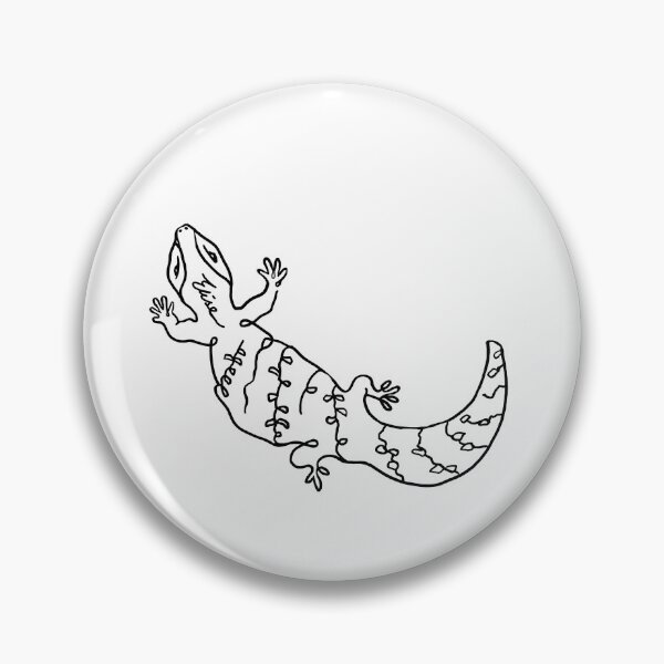 Item preview, Australian Blue tongue lizard sketch designed and sold by Lauren Elise Art.