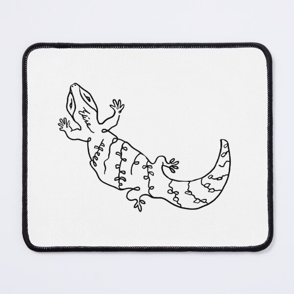 Item preview, Australian Blue tongue lizard sketch designed and sold by Lauren Elise Art.