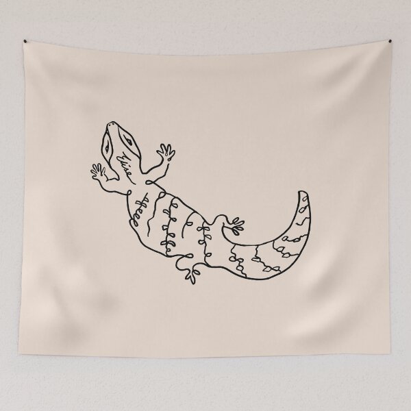 Item preview, Australian Blue tongue lizard sketch designed and sold by Lauren Elise Art.
