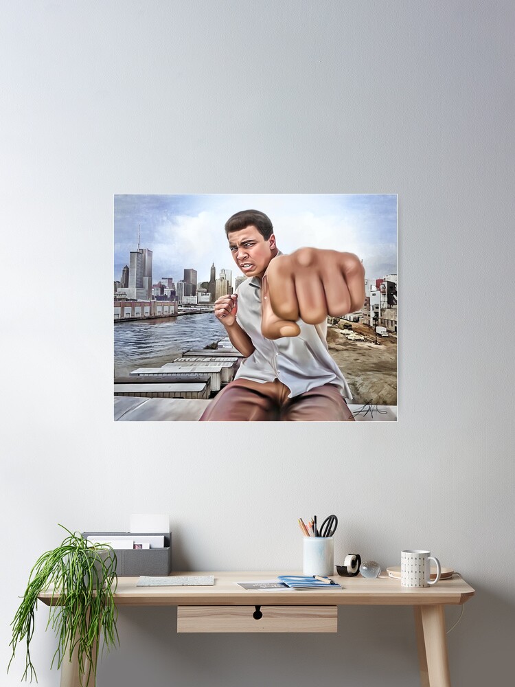 Thumbnail 1 of 3, Poster, Muhammad Ali Digital Oil Painting designed and sold by wayneflint.