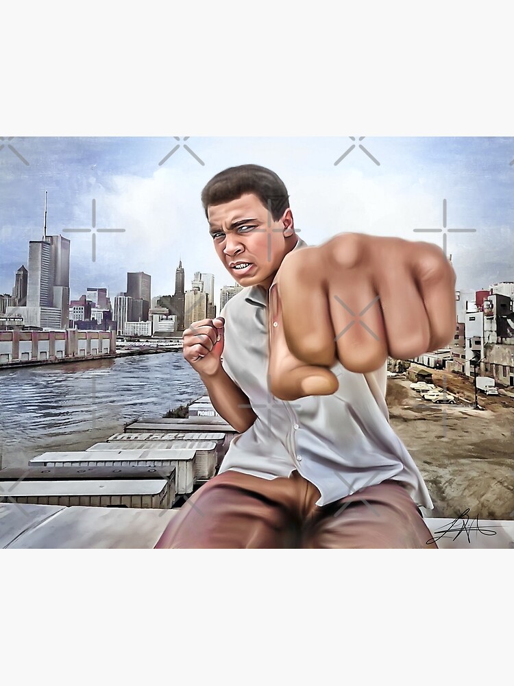 Thumbnail 3 of 3, Poster, Muhammad Ali Digital Oil Painting designed and sold by wayneflint.