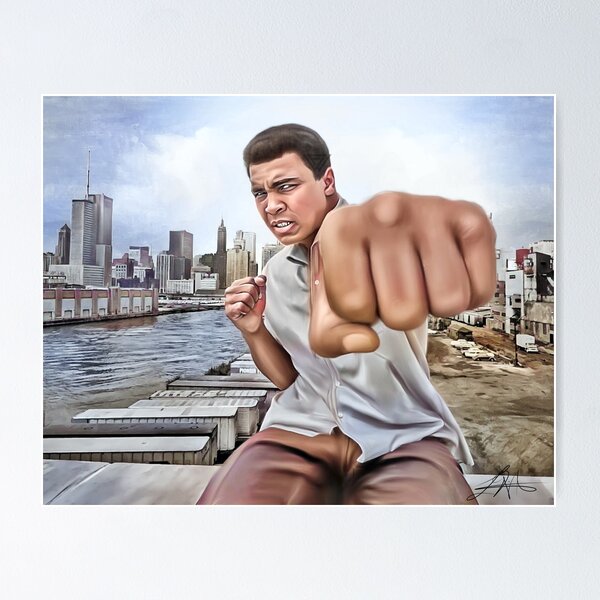 Muhammad Ali Digital Oil Painting Poster
