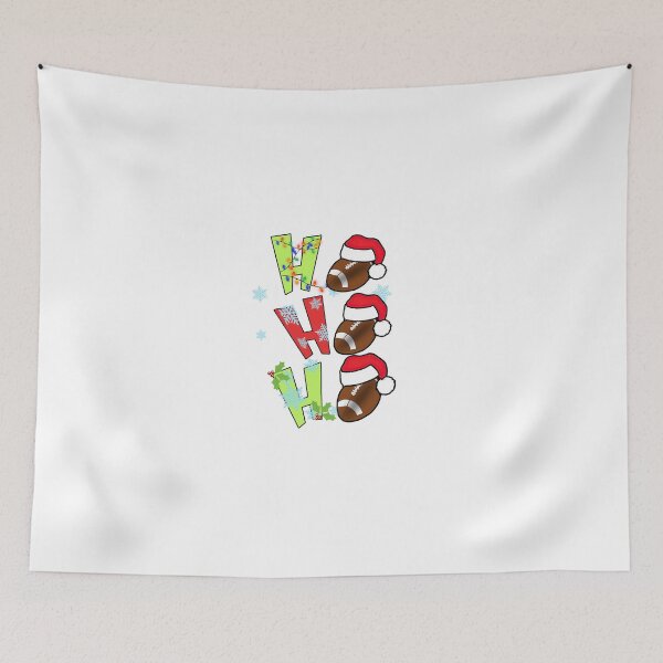 Item preview, Ho Ho Ho Christmas Football designed and sold by OrnamentallyYou.
