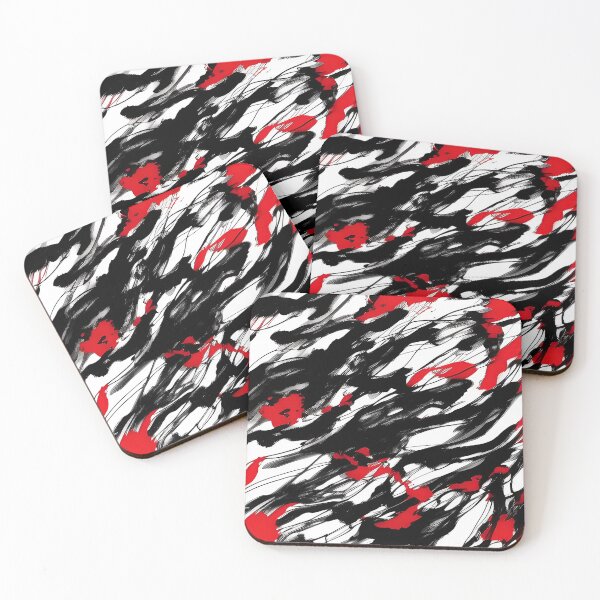 Item preview, Red and Black Running Paint Drips Running Down Canvas designed and sold by deniselynnimage.