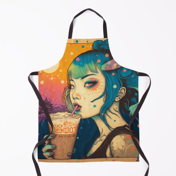 Item preview, Colorful Popping Boba Tea and Tattoos designed and sold by RiverstepStudio.