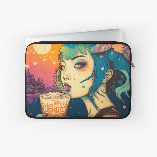 Item preview, Colorful Popping Boba Tea and Tattoos designed and sold by RiverstepStudio.