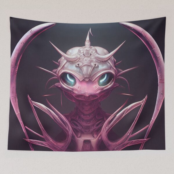 Item preview, Cyber Dragon - Scifi Pink Mechanical Creature Art designed and sold by jjwalters.
