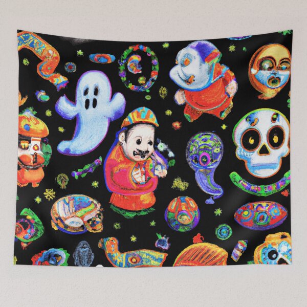Item preview, pattern of cute ghost guys designed and sold by Bakesales.