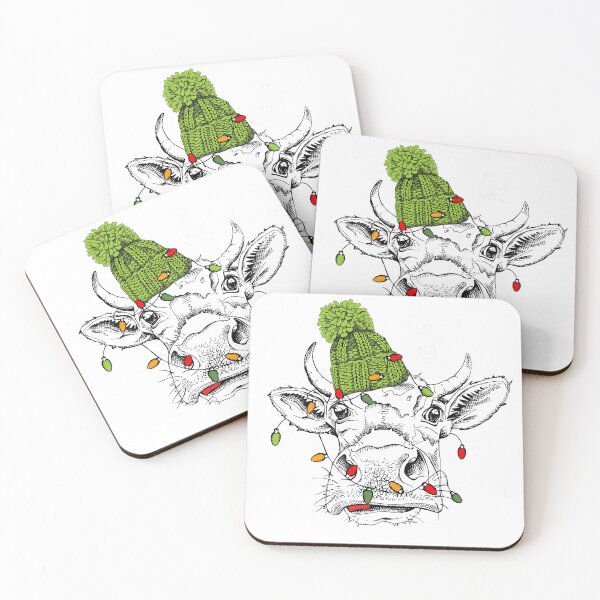 Item preview, Holiday Cow Illustration designed and sold by OrnamentallyYou.