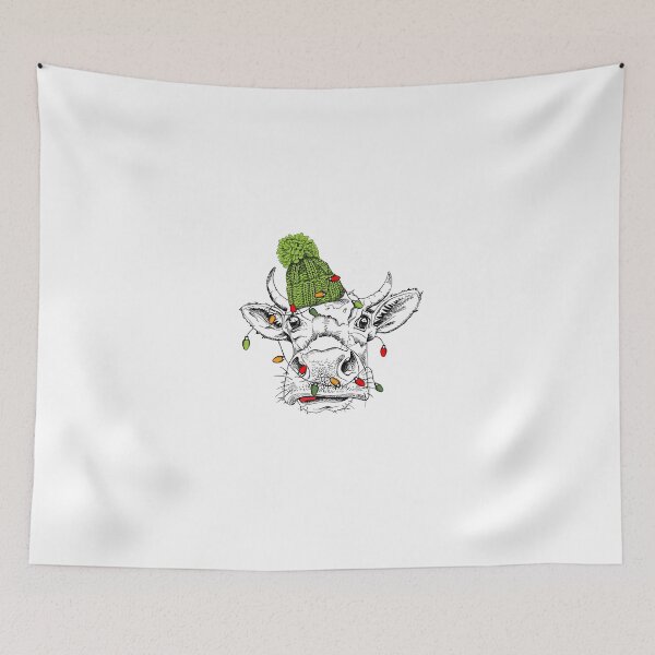 Item preview, Holiday Cow Illustration designed and sold by OrnamentallyYou.