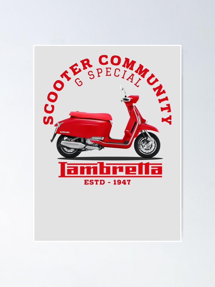 tråd Comorama luge Custom Graphic Designer Clothing & Accessories of Lambretta GSpecial"  Poster for Sale by Ramkumar9962 | Redbubble