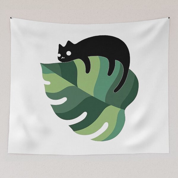 Item preview, monstera cat designed and sold by ompongalfina.