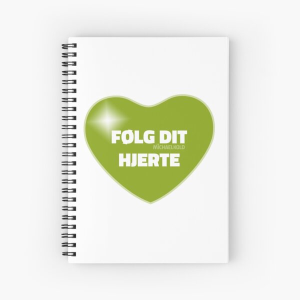 Følg dit hjerte (Green) Spiral Notebook