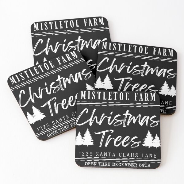 Item preview, Vintage Retro Sign: Mistletoe Farm Christmas Trees designed and sold by SaltyLass.