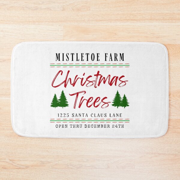 Item preview, Vintage Retro Sign: Mistletoe Farm Christmas Trees designed and sold by SaltyLass.