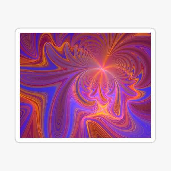 Zipper Tripper fractal art Sticker