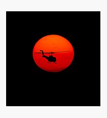 Vietnam Helicopter Sunset | Aircraft Art Photographic Print