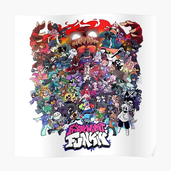 " Friday night funkin all the characters " Poster for Sale by