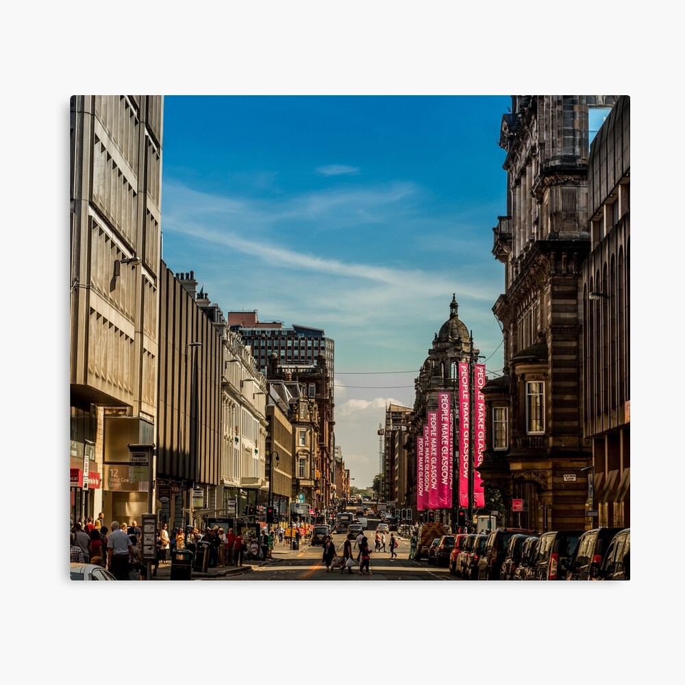 "Glasgow City Centre Square / Queen Street" Canvas Print by