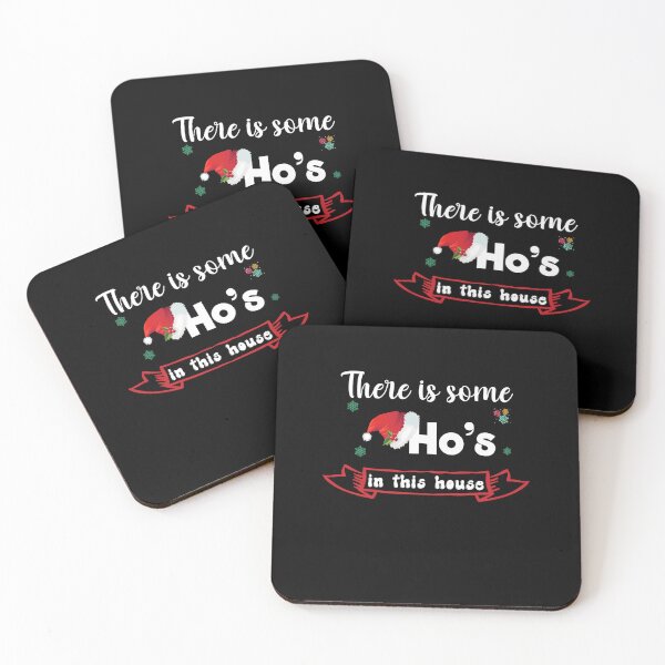 Item preview, There's some ho's in this house, Christmas hohoho, funny cute Christmas, cute Santa hat, funny Santa joke. designed and sold by cocochi.