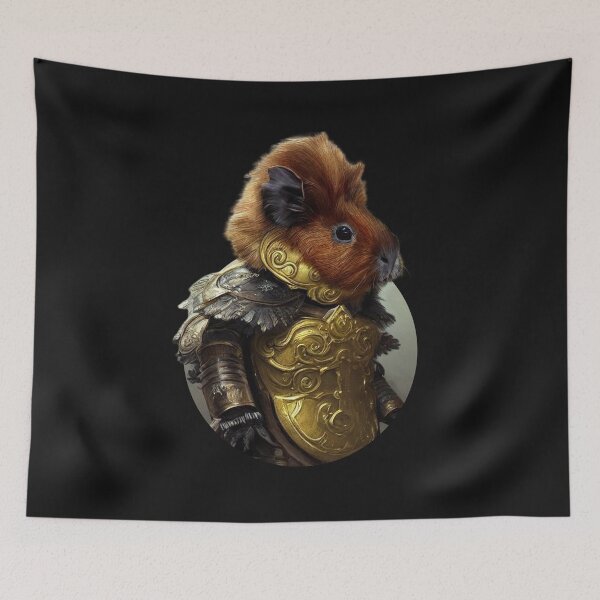 Item preview, Sir Guinea Pig with Golden Armor designed and sold by MktngMultiverse.