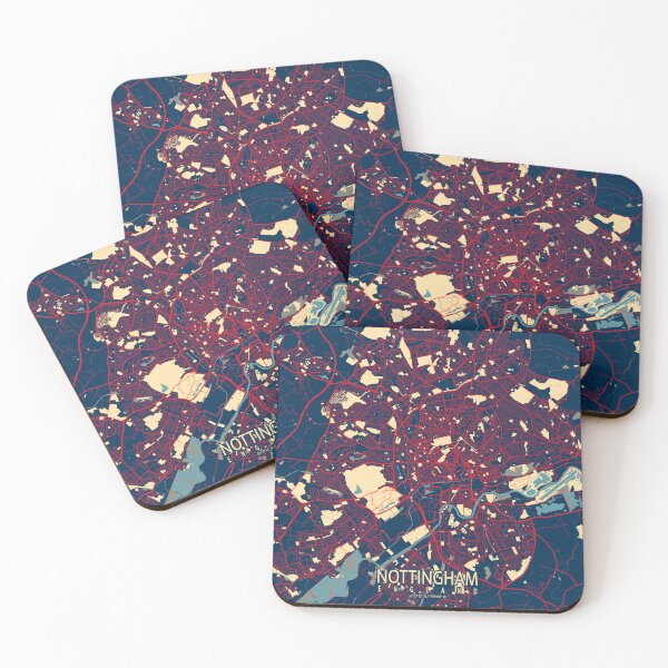Item preview, Nottingham City Map of Nottinghamshire, England - Hope designed and sold by deMAP.